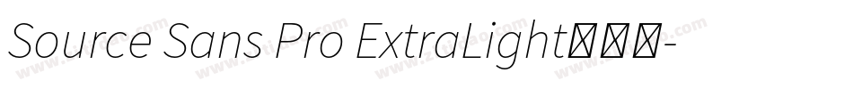 Source Sans Pro ExtraLight手机版字体转换